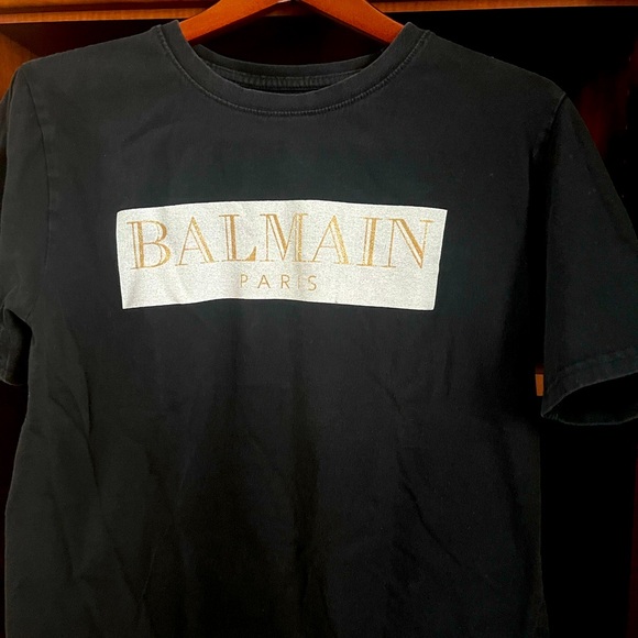 BALMAIN authentic size large tee. Used. - Picture 1 of 6